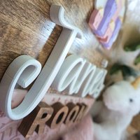 Princess Castle Nursery Name Sign | Hardwood | 3D Carving | Personalized Sign