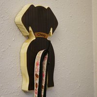 Dog leash holder | Personalized | Silhouette dog leash holder | Wooden Dog leash Holder