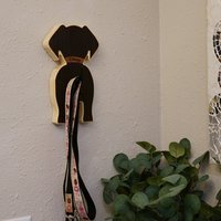 Dog leash holder | Personalized | Silhouette dog leash holder | Wooden Dog leash Holder