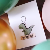 Cute Dinosaur Greeting Card | Handmade card | Birthday card | Kid's Birthday | Wood card
