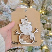 Wooden Laser Cut Snowman Ornament