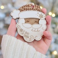 Wooden Laser cut Santa Ornament