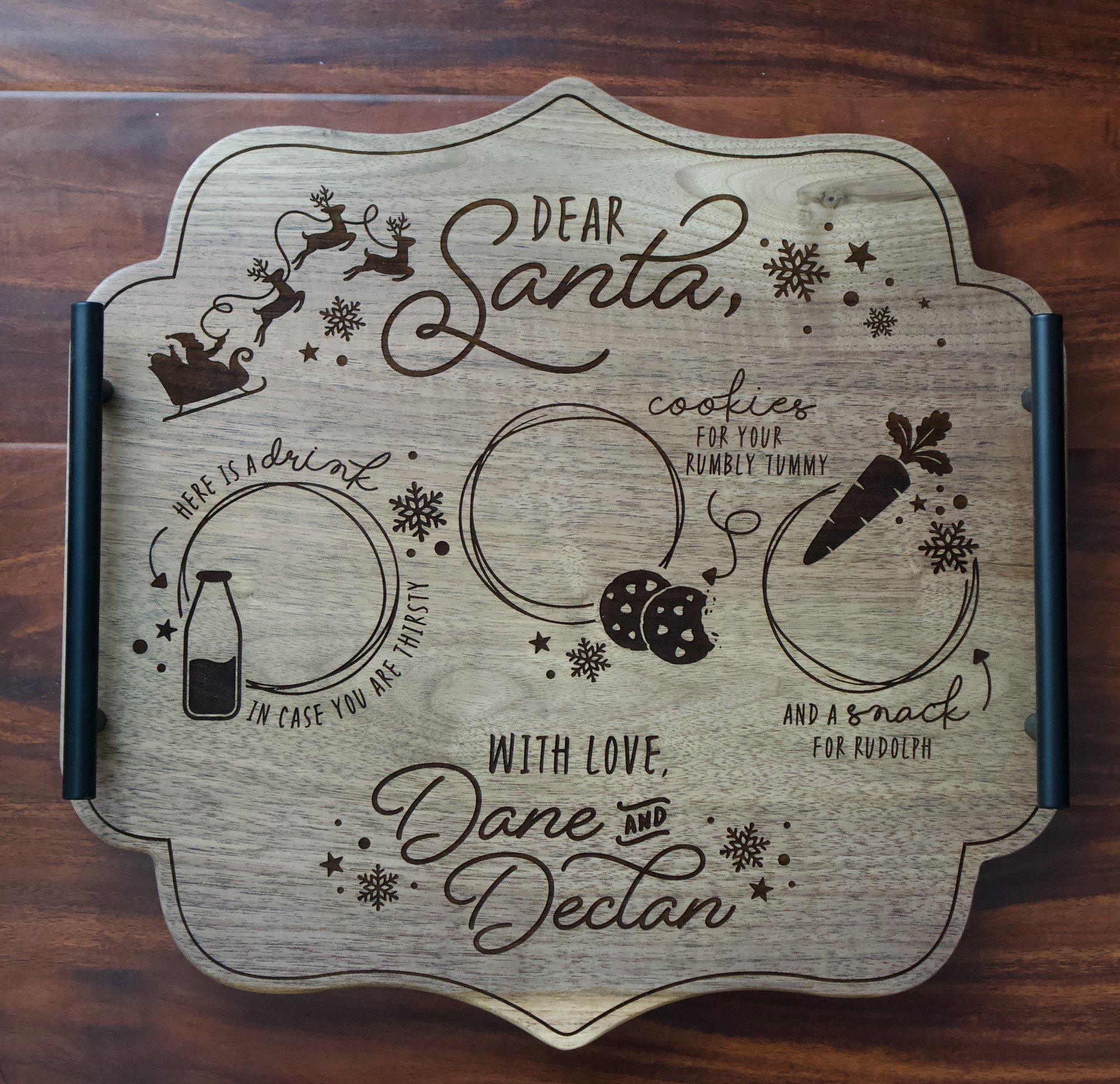 Santa Cookie Serving Tray