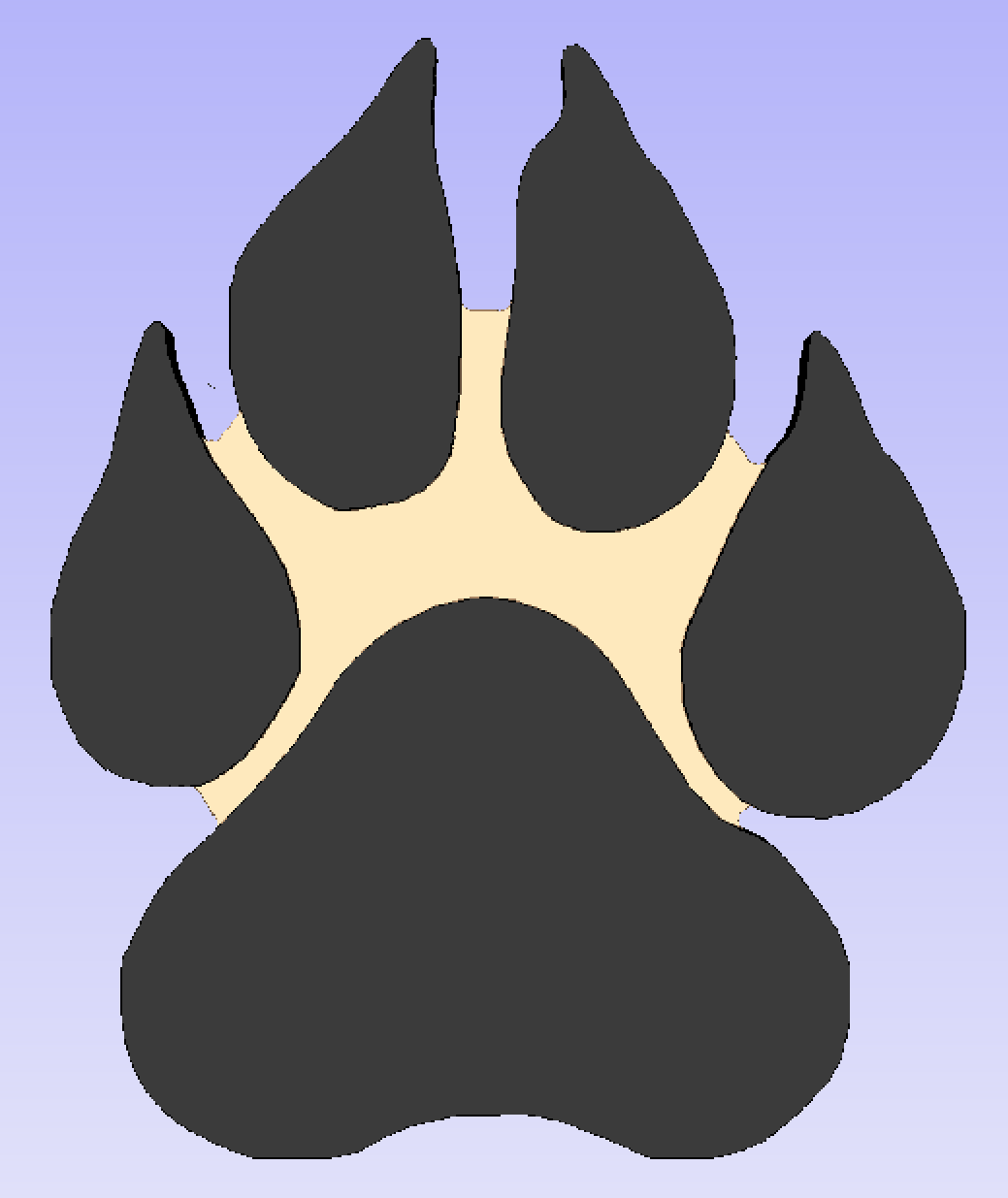 Kansas Night Hunter-- 6qty dog paw plaque