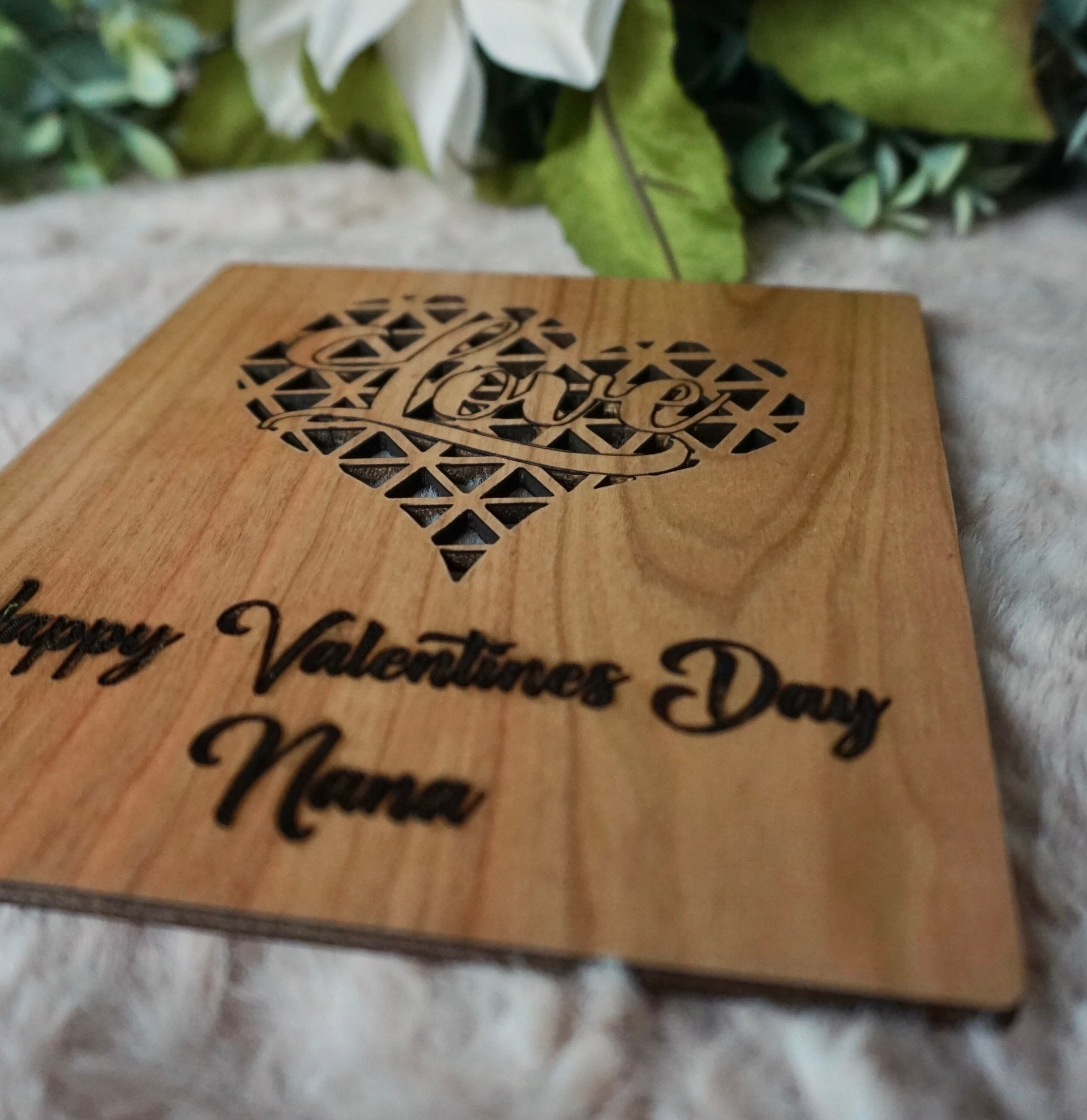 Heart Wood Card | Valentines day card | Wedding card | Anniversary Card | Wooden Card | 5th Anniversary