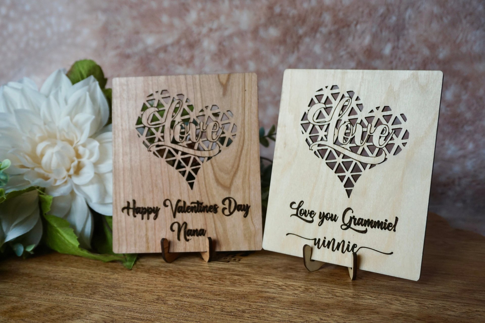 Heart Wood Card | Valentines day card | Wedding card | Anniversary Card | Wooden Card | 5th Anniversary