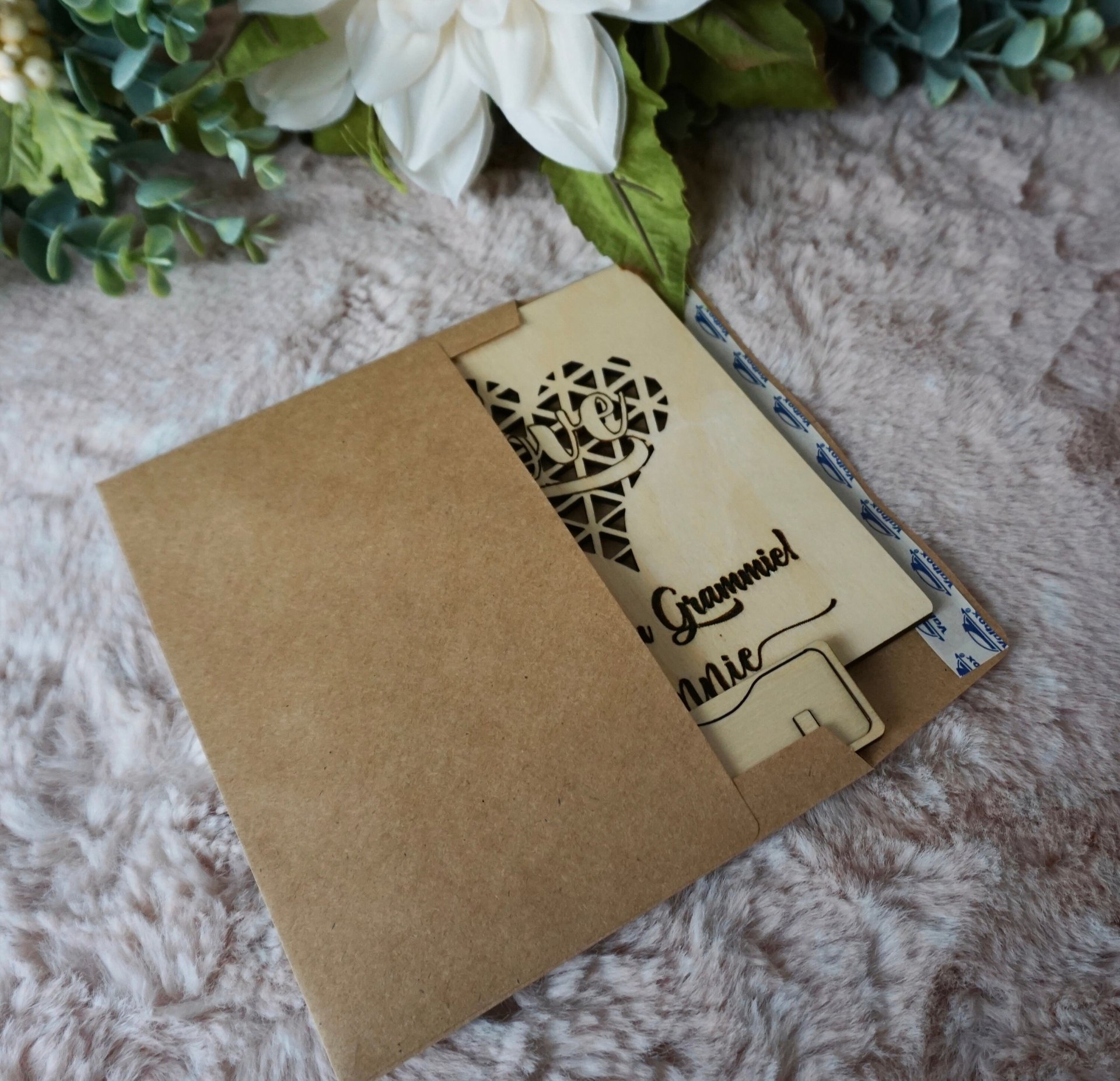 Heart Wood Card | Valentines day card | Wedding card | Anniversary Card | Wooden Card | 5th Anniversary