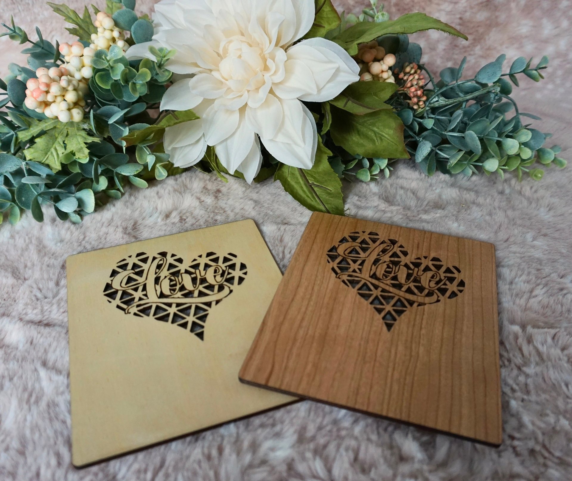 Heart Wood Card | Valentines day card | Wedding card | Anniversary Card | Wooden Card | 5th Anniversary
