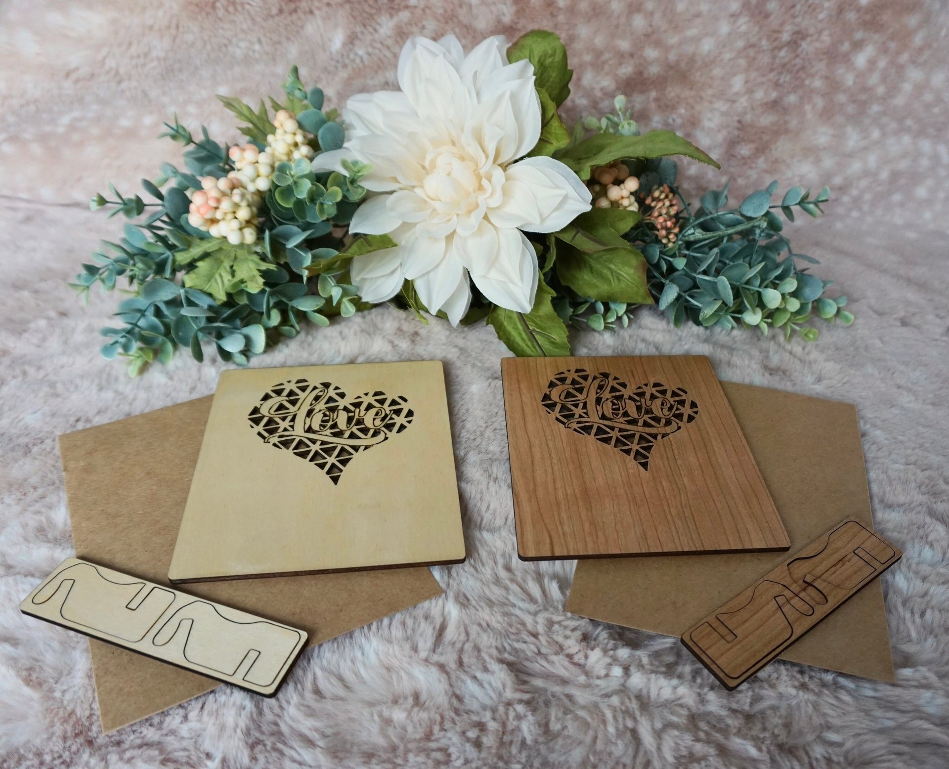 Heart Wood Card | Valentines day card | Wedding card | Anniversary Card | Wooden Card | 5th Anniversary