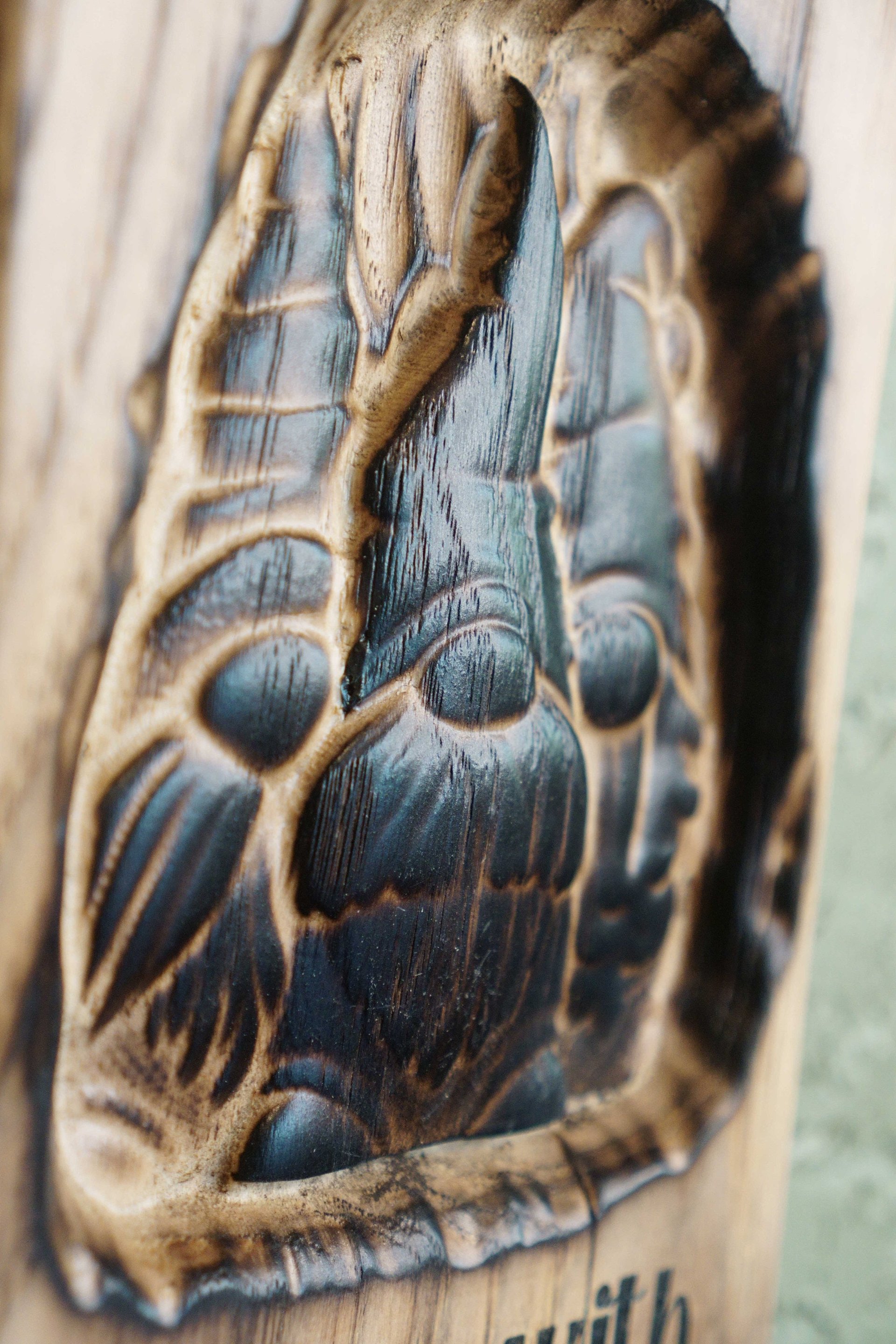 Carved Gnome Magnetic wall mount Bottle Opener | Weathered | Burned
