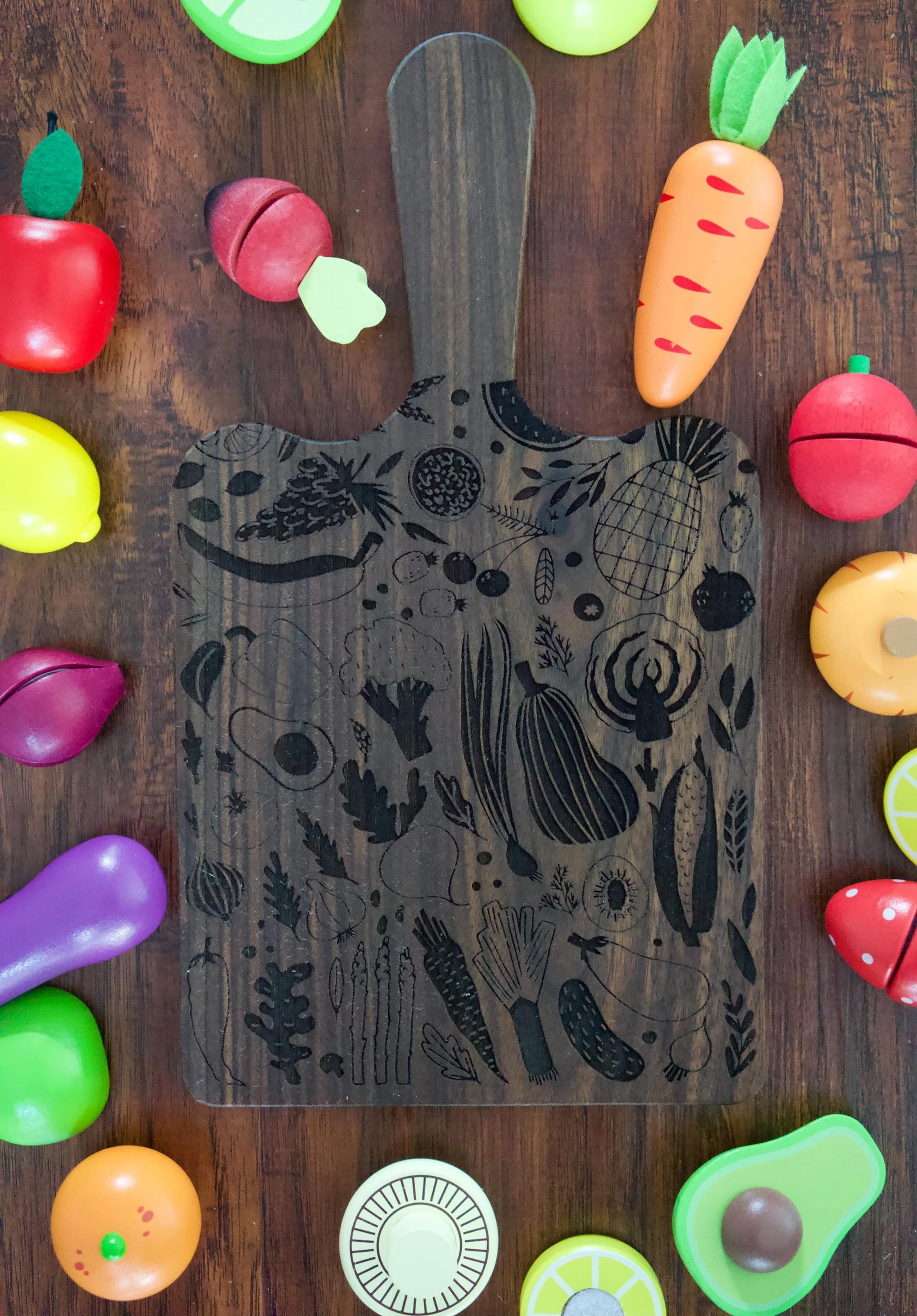 Veggie Engraved Cutting Board
