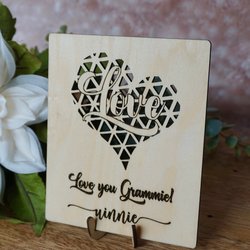 Heart Wood Card | Valentines day card | Wedding card | Anniversary Card | Wooden Card | 5th Anniversary