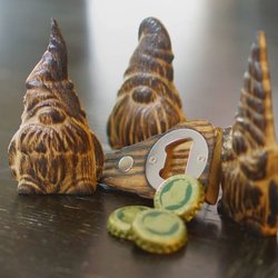 Carved Gnome Magnetic Bottle Opener